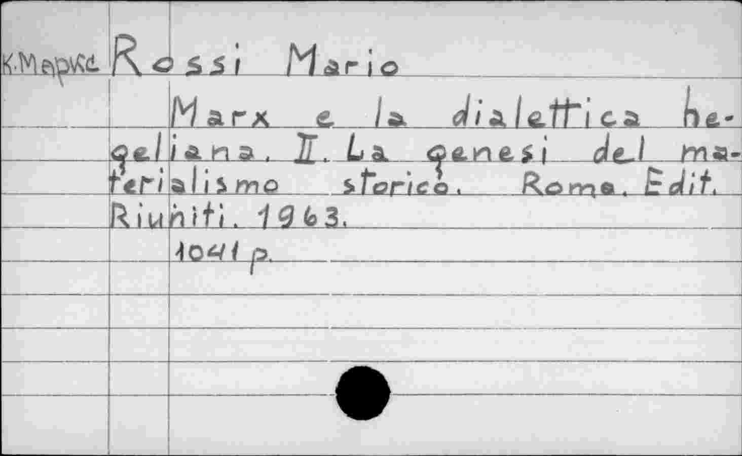 ﻿R с		'551 Mar i O
	■	Marx e, la ÂÎaIatt~i ca„
	Gg.1	< a и a . 2Г- a оаиая 1	de~L ma-
	KtH	allinno	S tarie o.	r^ünna. calif.
	R iu	ntfi. 1 <3 (оJL	
		40^/ р.
		I
		
		
		Ж
		w